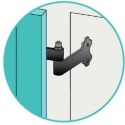 TORBEL Gond En Tableau 14 X 125 Mm Avec Axe Amovible En Acier Phorétique Noir -Pas Cher TORBEL Magasin 19000393 3