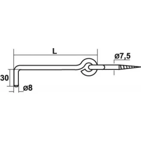 TORBEL Crochet Avec Crémaillère 450 Mm En Acier Phorétique Noir 2 TORBEL Crochet Avec Crémaillère 450 Mm En Acier Phorétique Noir – Image 2