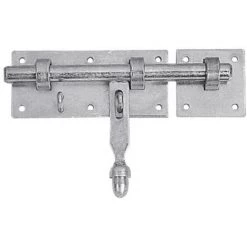 TORBEL Verrou D'écurie Avec Gâche Acier Zingué En 160 X 70 X 4 Mm Pêne De Ø 18 Mm