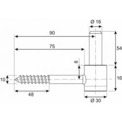 TORBEL Gond à Vis Bois Acier Zingué Axe Ø 12 Mm -Pas Cher TORBEL Magasin 19267710 5