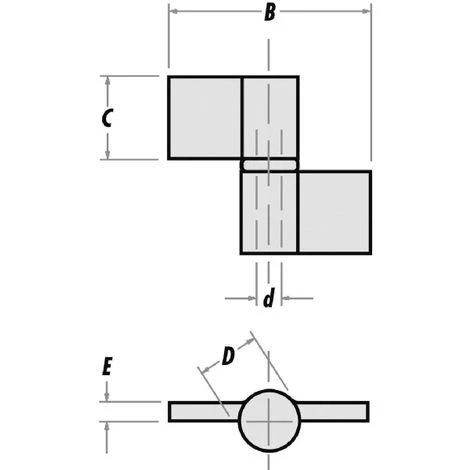 Paumelle à Souder - 120 Mm - Noeud Plat - Clemenson - Torbel Industries 2 Paumelle à Souder - 120 Mm - Noeud Plat - Clemenson - Torbel Industries – Image 2