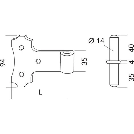 Gond En Tableau - Finition : Cataphorése Noir - L : 85 - TORBEL 2 Gond En Tableau - Finition : Cataphorése Noir - L : 85 - TORBEL – Image 2