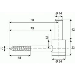 TORBEL Gond à Vis Bois Acier Zingué Noir Axe Ø 12 Mm -Pas Cher TORBEL Magasin 25578292 3