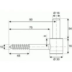 TORBEL Gond à Vis Bois Acier Zingué Noir Axe Ø 12 Mm -Pas Cher TORBEL Magasin 25578292 4