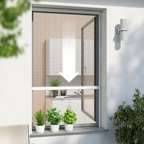 TORBEL Moustiquaire Fenetre Enroulable Sans Perçage Blanc 100x170 Cm - Blanc 2 TORBEL Moustiquaire Fenetre Enroulable Sans Perçage Blanc 100x170 Cm - Blanc – Image 2