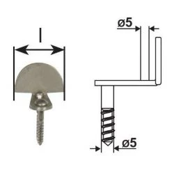 TORBEL Butée D'espagnolette Coudée à vis Inox