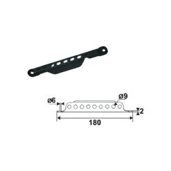 Crémaillère Seule Cataphorèse Pour Crochet Sur Platine 9 Trous TORBEL - Noir - 9241054