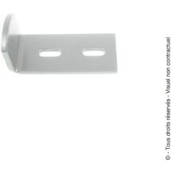 TORBEL Butée Vis Rectangulaire 30X4 2 Trous Oblongs Zingue Blanc