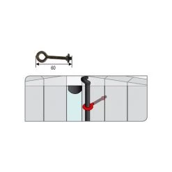 Lacet écrou TORBEL Pour Espagnolette Cataphorèse - 745603