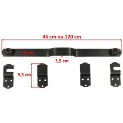 TORBEL Barre Sécurité à Bouton 45cm Noir - Noir -Pas Cher TORBEL Magasin 691490 3