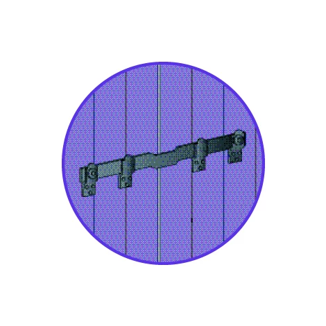 TORBEL Barre Sécurité à Bouton 120cm Noir - Noir 2 TORBEL Barre Sécurité à Bouton 120cm Noir - Noir – Image 2