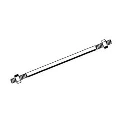 Entretoise Filet Acier Zingué Bichromaté 16 X 400 Mm + 2 écrous TORBEL - G616402