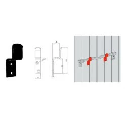 Butée Contrevent Déport De 32 TORBEL Galvanisé Noir - 538116