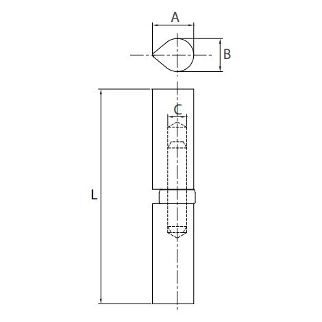 Paumelle à Souder à Bille TORBEL - 100 Mm - SBB100 2 Paumelle à Souder à Bille TORBEL - 100 Mm - SBB100 – Image 2