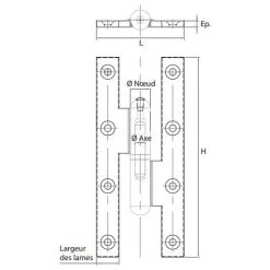 Paumelle Picarde TORBEL - 160x70 Mm - Gauche - PBL167G0