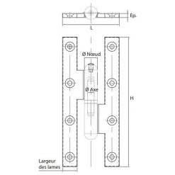 Paumelle Picarde TORBEL - 220x80 Mm - Gauche - PBL228G0 -Pas Cher TORBEL Magasin 8563171 3