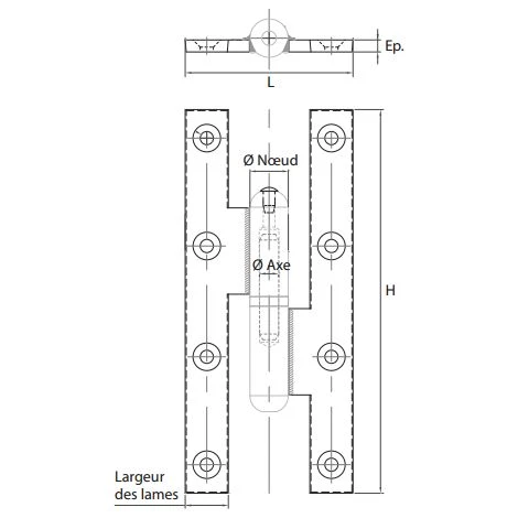 Paumelle Picarde TORBEL - 220x80 Mm - Droite - PBL228D0 3 Paumelle Picarde TORBEL - 220x80 Mm - Droite - PBL228D0 – Image 3