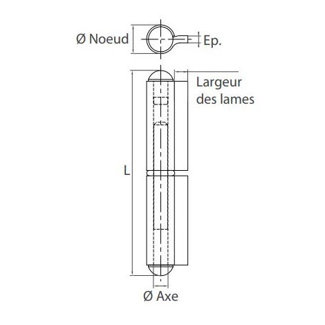 Paumelle De Grille Roulée Lame Courte 80x7 TORBEL - Bague Laiton - GRLC080 2 Paumelle De Grille Roulée Lame Courte 80x7 TORBEL - Bague Laiton - GRLC080 – Image 2