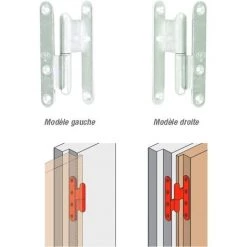 Paumelle Bouts Ronds à Bague Coudée TORBEL - 110x70x80 Mm - Coudage 90° - Gauche - J532800