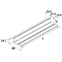 Seuil Porte De Garage R491 TORBEL - Tôle Galvanisé - L.3.05 M - Larg.87/50 Mm - H.30 Mm - P79107305 -Pas Cher TORBEL Magasin 8563587 3
